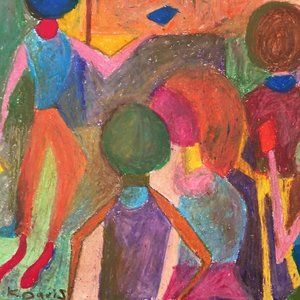 Original Oil Pastel on Paper - Framed - 28" x 36"